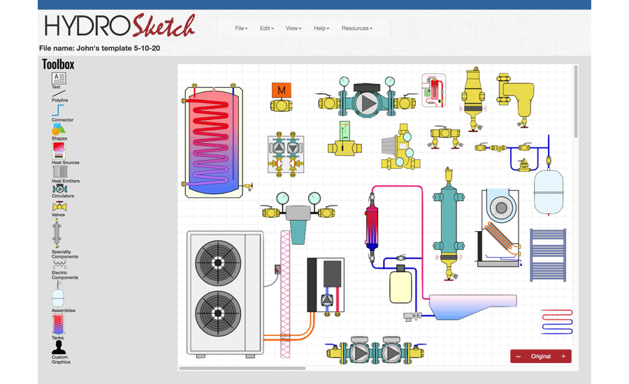 HydroSketch software for hydronic schematics offers added features